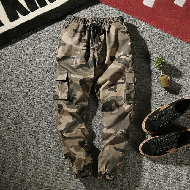 Herren Jogginghose aus Baumwolle Streetwear Freizeithose Übergröße XS-7XL Jogger Cargohose Haremshose Herren Multi-Pocket Camouflage XXXXL von Joom DACH