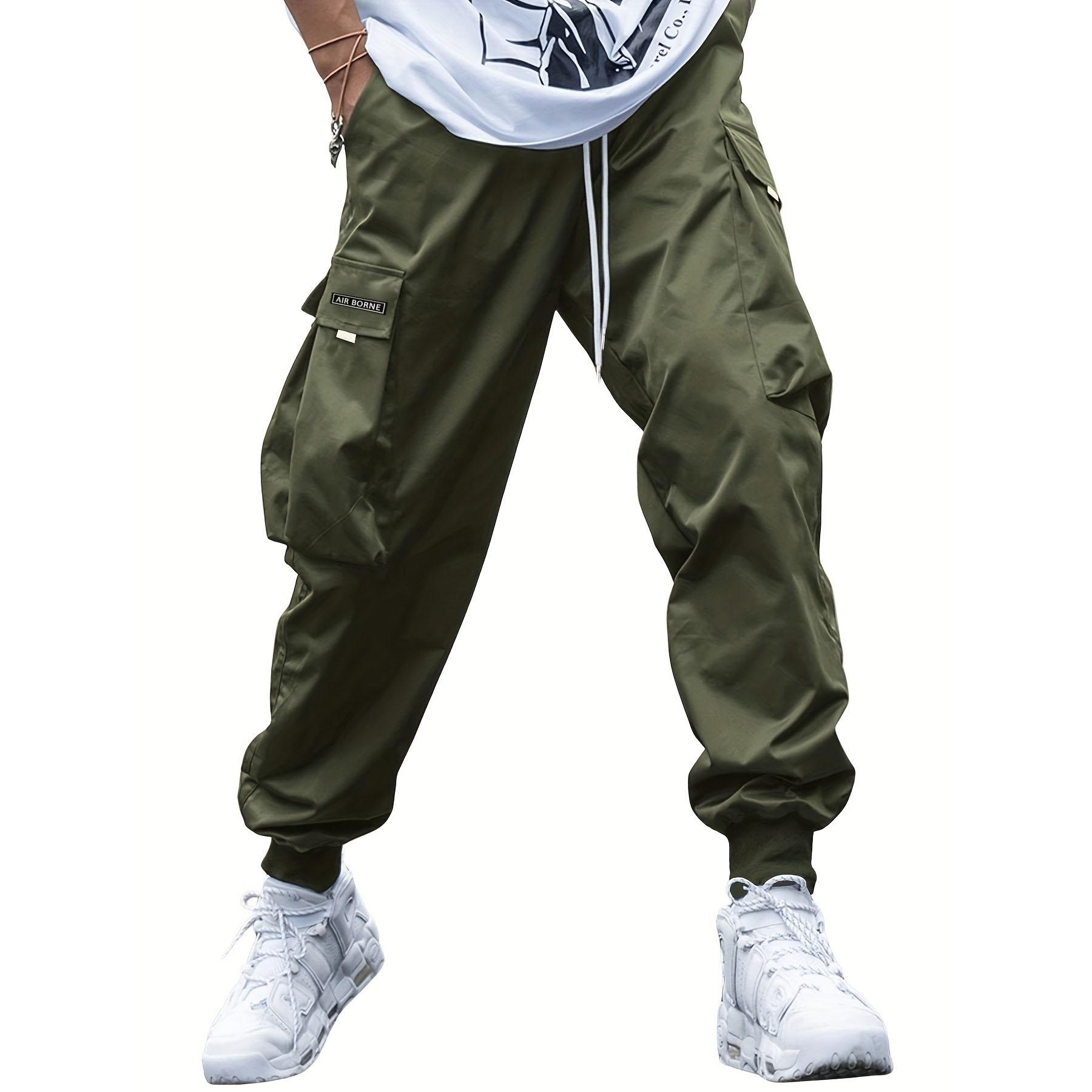 Herren-Jogginghose für Frühling und Herbst, lässige Outdoor-Cargohose mit lockerer Passform und mehreren Taschen und Kordelzug XL armee grüne Herren-Jogginghose für Frühling und Herbst, lässige Outdoor-Cargohose mit lockerer Passform und mehreren Taschen und Kordelzug XL armee grüne von Joom DACH