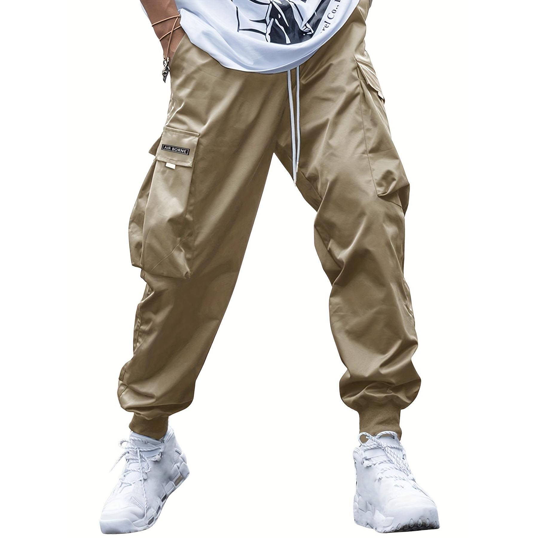 Herren-Jogginghose für Frühling und Herbst, lässige Outdoor-Cargohose mit lockerer Passform und mehreren Taschen und Kordelzug XXL khaki Herren-Jogginghose für Frühling und Herbst, lässige Outdoor-Cargohose mit lockerer Passform und mehreren Taschen und Kordelzug XXL khaki von Joom DACH
