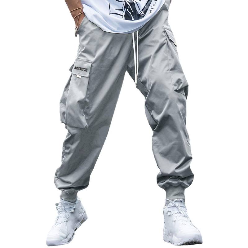 Herren-Jogginghose für Frühling und Herbst, lässige Outdoor-Cargohose mit lockerer Passform und mehreren Taschen und Kordelzug XXXL grau Herren-Jogginghose für Frühling und Herbst, lässige Outdoor-Cargohose mit lockerer Passform und mehreren Taschen und Kordelzug XXXL grau von Joom DACH