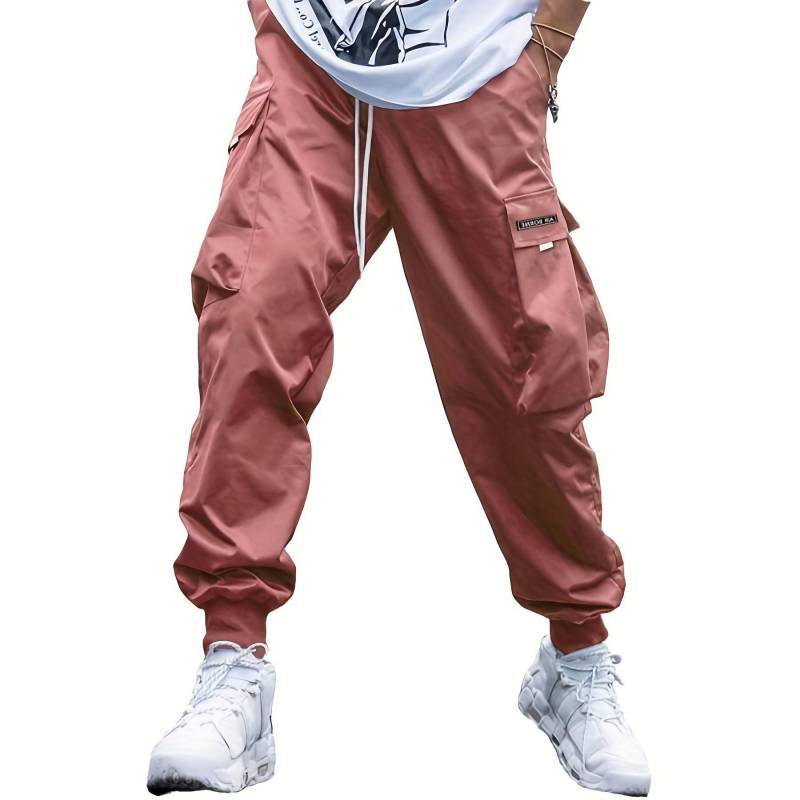Herren-Jogginghose für Frühling und Herbst, lässige Outdoor-Cargohose mit lockerer Passform und mehreren Taschen und Kordelzug XXXL korallenrot Herren-Jogginghose für Frühling und Herbst, lässige Outdoor-Cargohose mit lockerer Passform und mehreren Taschen und Kordelzug XXXL korallenrot von Joom DACH