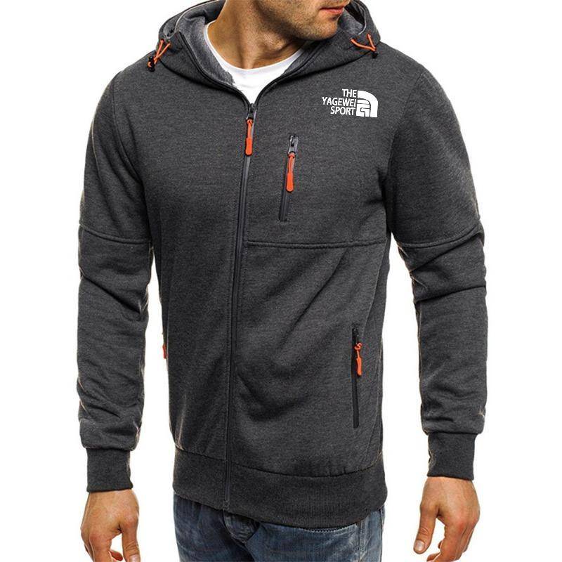 Herren Kapuzenpullover, Fleece, warm, Kapuzenjacke, Mantel, Sweatshirt, Winter, Arbeit, Reißverschluss 3XL dunkelgrau von Joom DACH