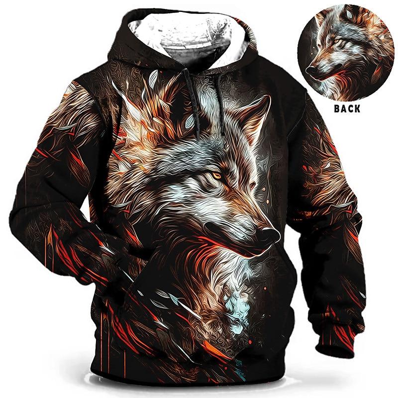 Herren Kapuzenpullover 3D Tiger Bedruckt Lose Designer Sweatshirts Frühling Herbst Langarm Pullover 4XL Übergroße Harajuku Y2k Kleidung L von Joom DACH