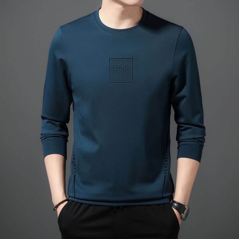 Herren Kapuzenpullover mit Rundhalsausschnitt, modisches Herrenoberteil, langärmeliges Baselayer-Shirt 190 von Joom DACH