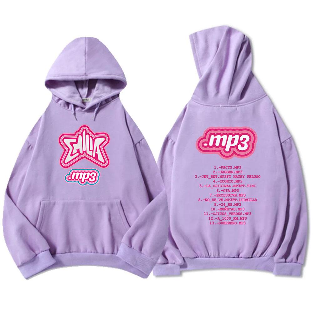 Herren Kleidung MP3 Emilia Mernes Kapuzenpullover Grafikdruck Sweatshirts Winter Casual Langarm Sudaderas Rosa Unisex Weicher Hoodie L von Joom DACH