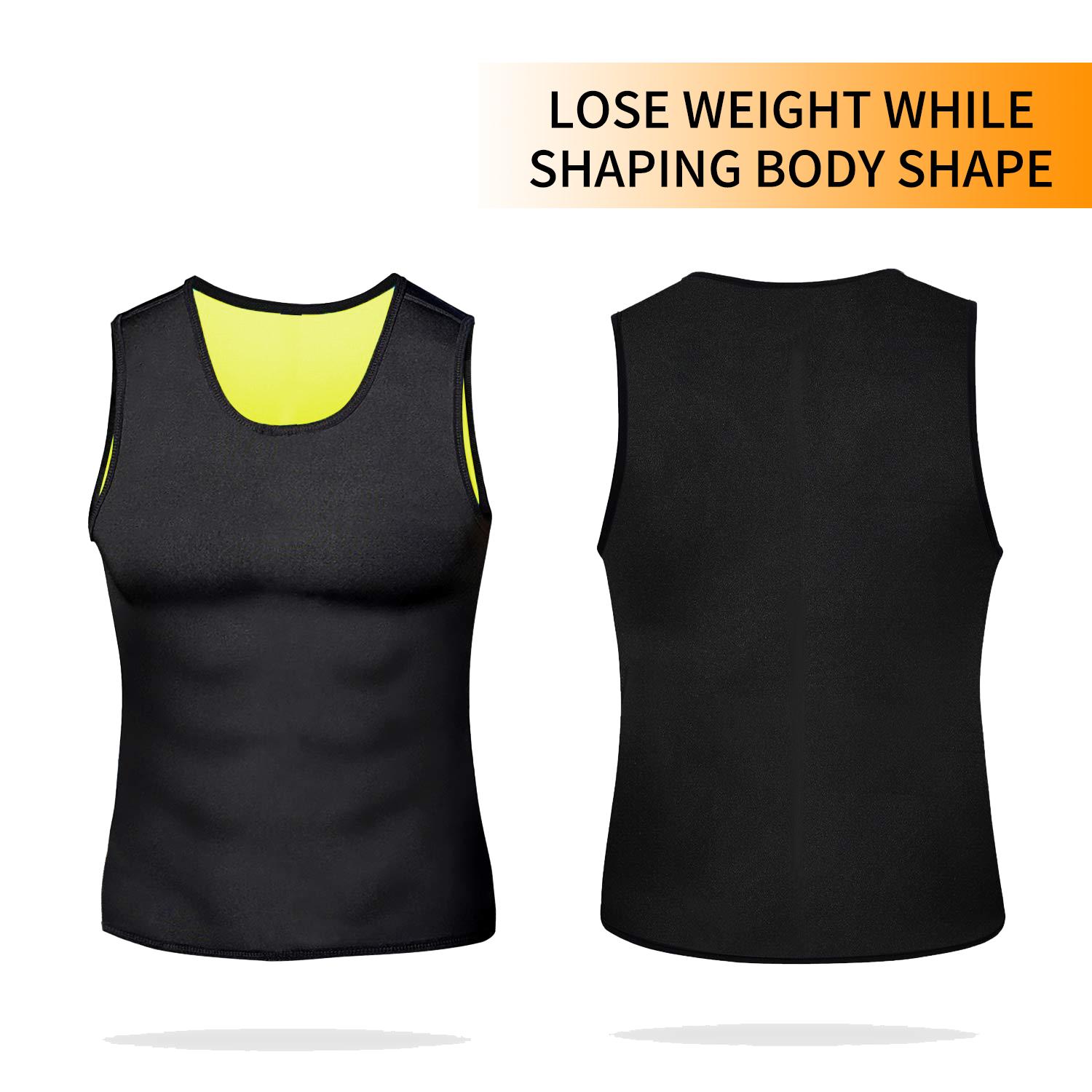 Herren-Kompressionsshirt zum Abnehmen, Unterhemd, Taillentrainer, Schwitzweste, Bauchkontrollshirt, Workout-Tanktop, Neopren-Saunaanzug, Body Shaper XL schwarz/gelb Herren-Kompressionsshirt zum Abnehmen, Unterhemd, Taillentrainer, Schwitzweste, Bauchkontrollshirt, Workout-Tanktop, Neopren-Saunaanzug, Body Shaper XL schwarz/gelb von Joom DACH