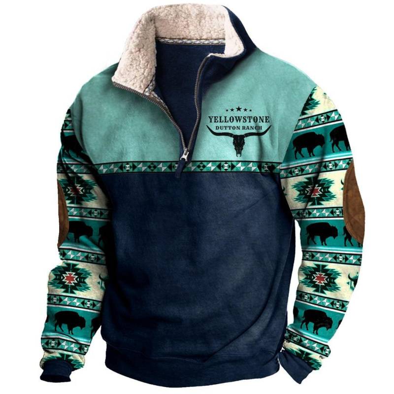 Herren Kontrast Patchwork Sweatshirt Herren Hoodies Beiläufige Lose Langarm Sweatshirts Herbst Männlichen Reißverschluss Stehkragen Tops M cyanblau von Joom DACH