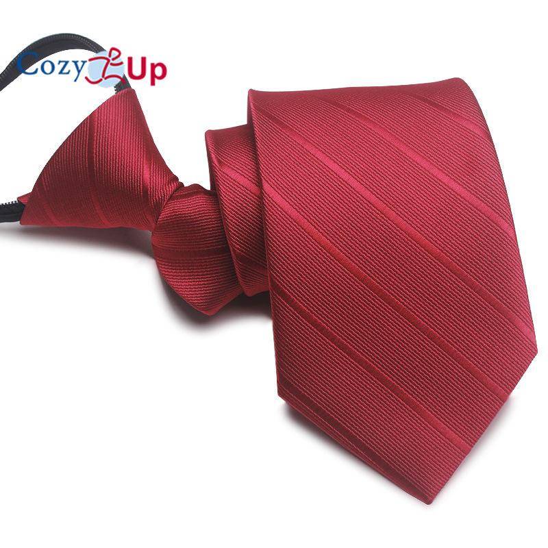 Herren-Krawatte mit Streifen, normale, verstellbare Krawatten mit Reißverschluss für Männer, ideale Wahl für Geschenke von Joom DACH