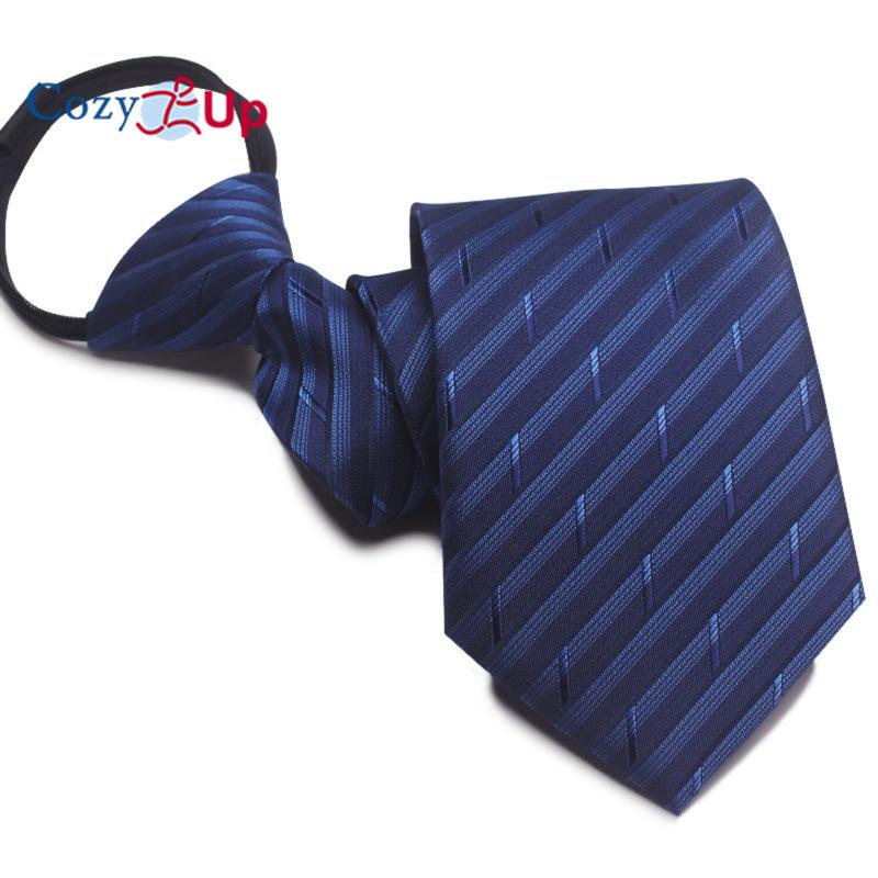 Herren-Krawatte mit Streifen, normale, verstellbare Krawatten mit Reißverschluss für Männer, ideale Wahl für Geschenke von Joom DACH