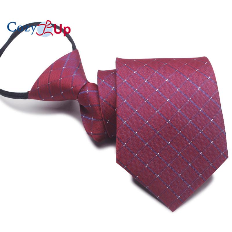 Herren-Krawatte mit Streifen, normale, verstellbare Krawatten mit Reißverschluss für Männer, ideale Wahl für Geschenke von Joom DACH