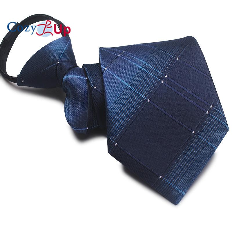 Herren-Krawatte mit Streifen, normale, verstellbare Krawatten mit Reißverschluss für Männer, ideale Wahl für Geschenke von Joom DACH