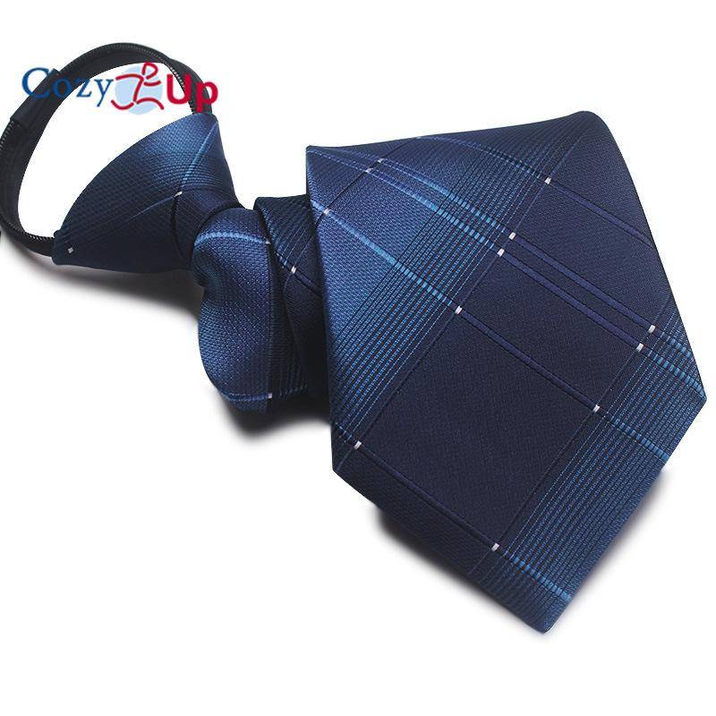 Herren-Krawatte mit Streifen, normale, verstellbare Krawatten mit Reißverschluss für Männer, ideale Wahl für Geschenke von Joom DACH