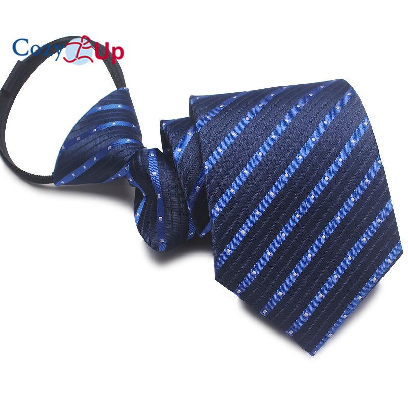 Herren-Krawatte mit Streifen, normale, verstellbare Krawatten mit Reißverschluss für Männer, ideale Wahl für Geschenke von Joom DACH