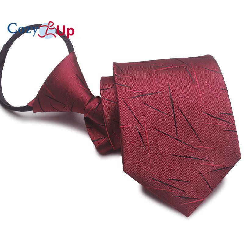 Herren-Krawatte mit Streifen, normale, verstellbare Krawatten mit Reißverschluss für Männer, ideale Wahl für Geschenke von Joom DACH