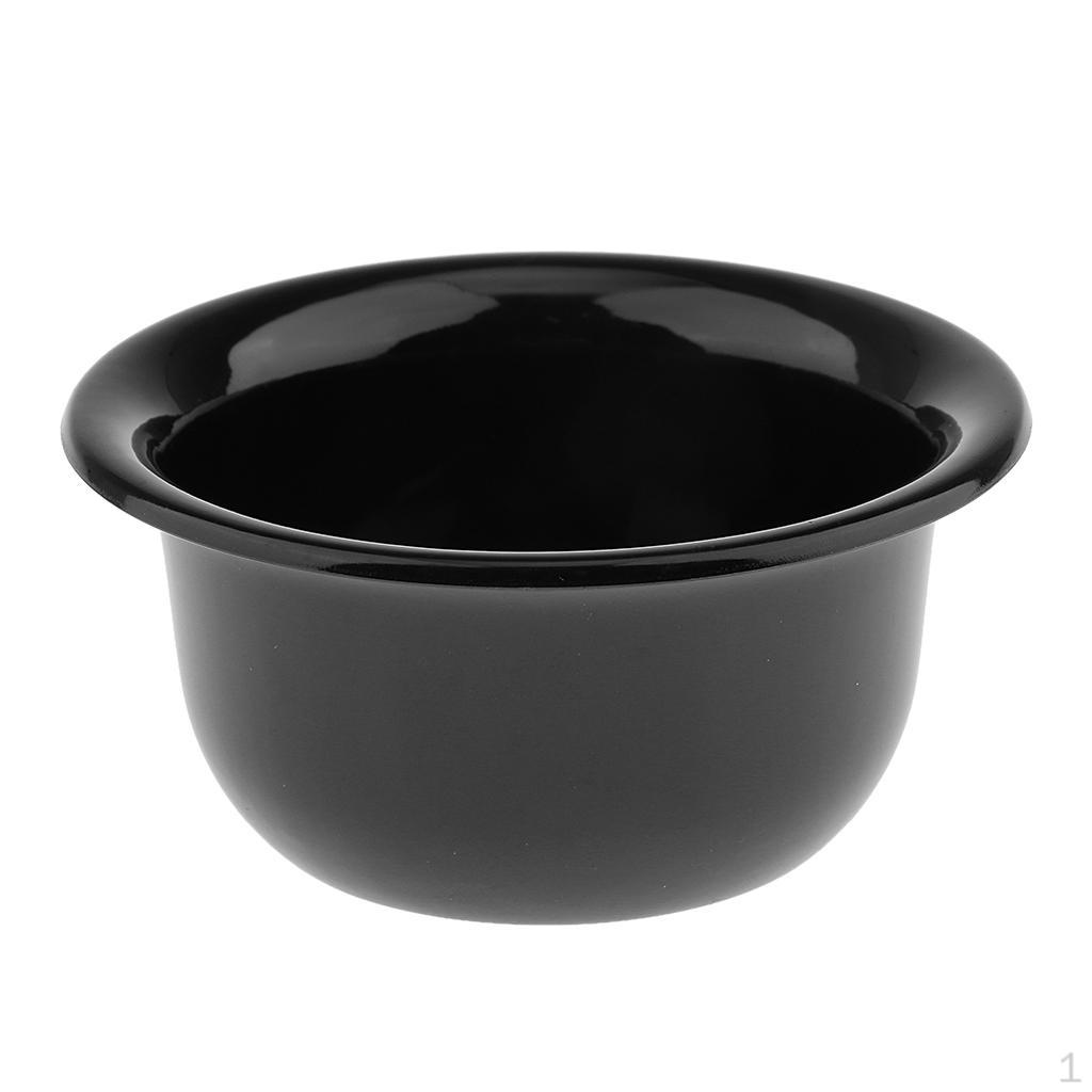 Herren Kunststoff Rasierpinsel Becher Schüssel Salon Barber Bart Rasur Seife Tasse Schwarz von Joom DACH