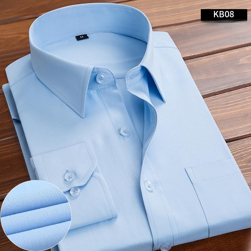 Herren Langarm SlimFit Casual Business Hemden Einfarbig Weißes Hemd Gemütlich Gentleman Beruf Blusen 38 von Joom DACH