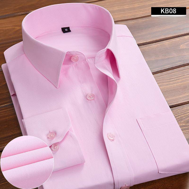 Herren Langarm SlimFit Casual Business Hemden Einfarbig Weißes Hemd Gemütlich Gentleman Beruf Blusen 39 von Joom DACH