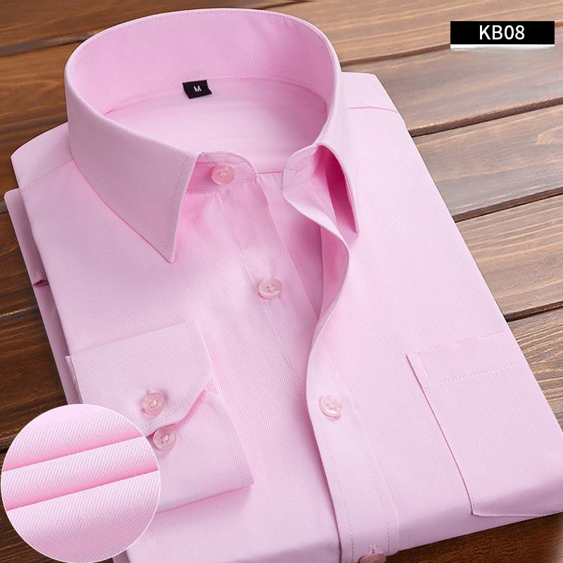 Herren Langarm SlimFit Casual Business Hemden Einfarbig Weißes Hemd Gemütlich Gentleman Beruf Blusen 40 von Joom DACH