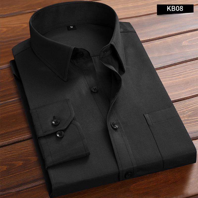 Herren Langarm SlimFit Casual Business Hemden Einfarbig Weißes Hemd Gemütlich Gentleman Beruf Blusen 43 von Joom DACH