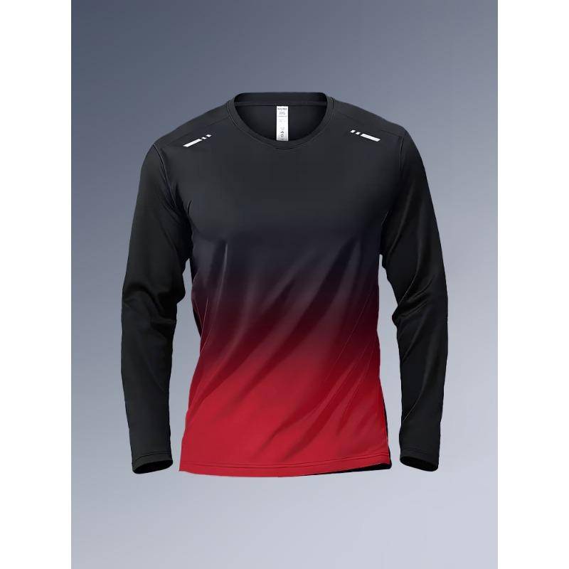 Herren Langarm T-Shirt Fitnesskleidung Herren Frühling Herbst Schnelltrocknende Kleidung Trainings Sport T-Shirt Stretch Lauf-Tops XL von Joom DACH