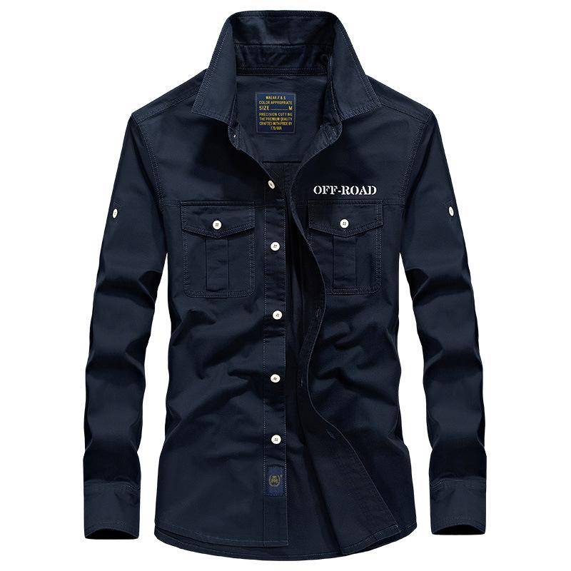 Herren Langarmhemd, Herbst Neue Reine Baumwolle Freizeithemd Strickjacke Lose Große Herrenbekleidung XXXXL von Joom DACH