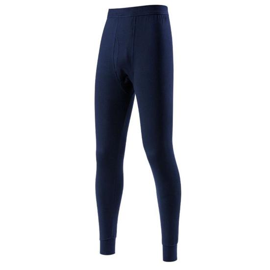 Herren Lange Unterhosen Baumwolle Thermounterwäsche Hosen Herbst Winter Männliche Leggings Nachtwäsche Unterhosen für Basisschicht Unterteile Alltagskleidung L navy blau von Joom DACH