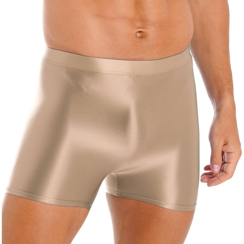 Herren-Laufshorts für Fitnessstudio, Workout, athletisches Bodybuilding, Fitness-Shorts L kaffeebraun von Joom DACH