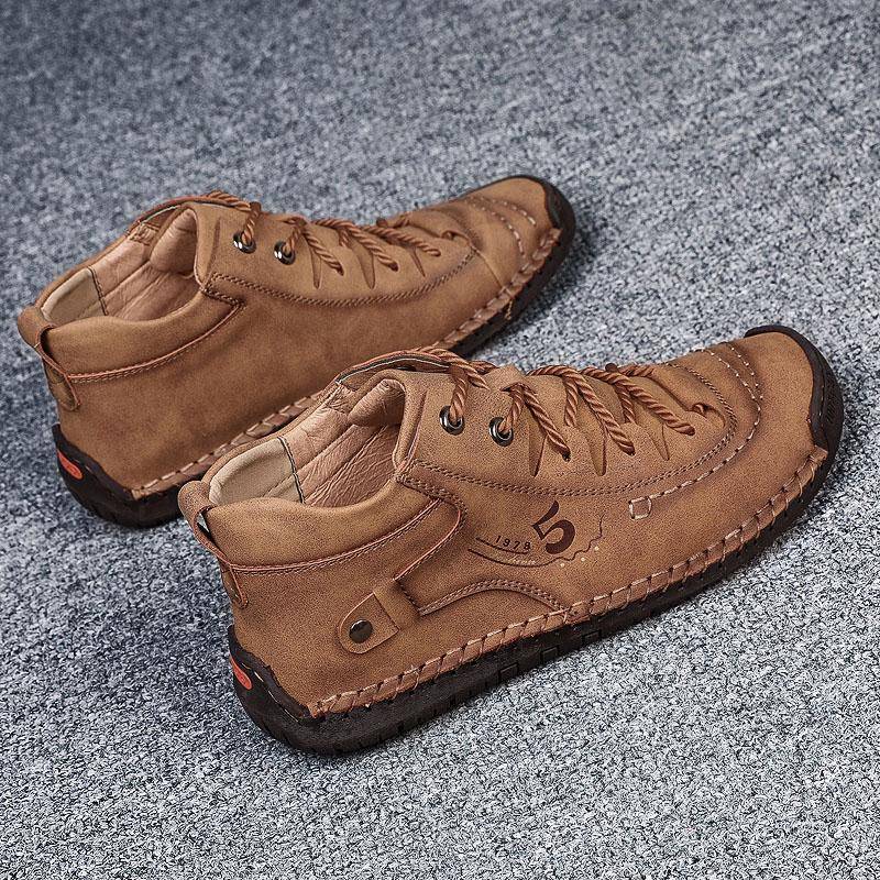 Herren Leder Freizeitschuhe Britischer Stil Bequeme Herrenmode Wanderschuhe Mokassins 43 gelb/gold von Joom DACH