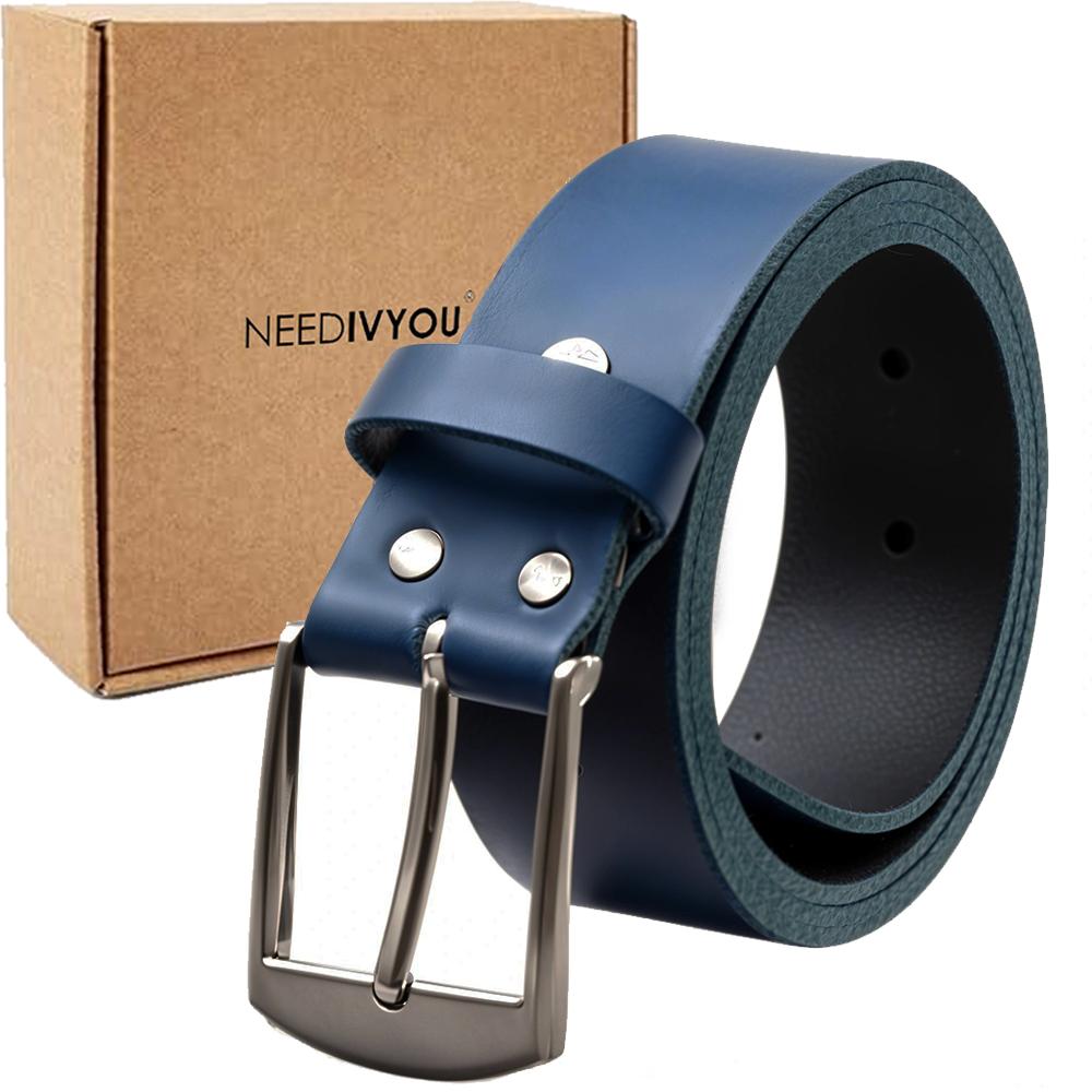 Herren Ledergürtel NEEDIVYOU, Blau 110cm von Joom DACH