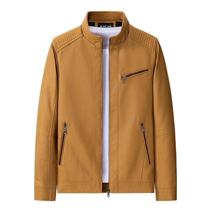 Herren Lederjacke Neue Herrenjacke Pu Mantel Motorradbekleidung Fleece Lederjacke Herren Lederjacke 5XL von Joom DACH