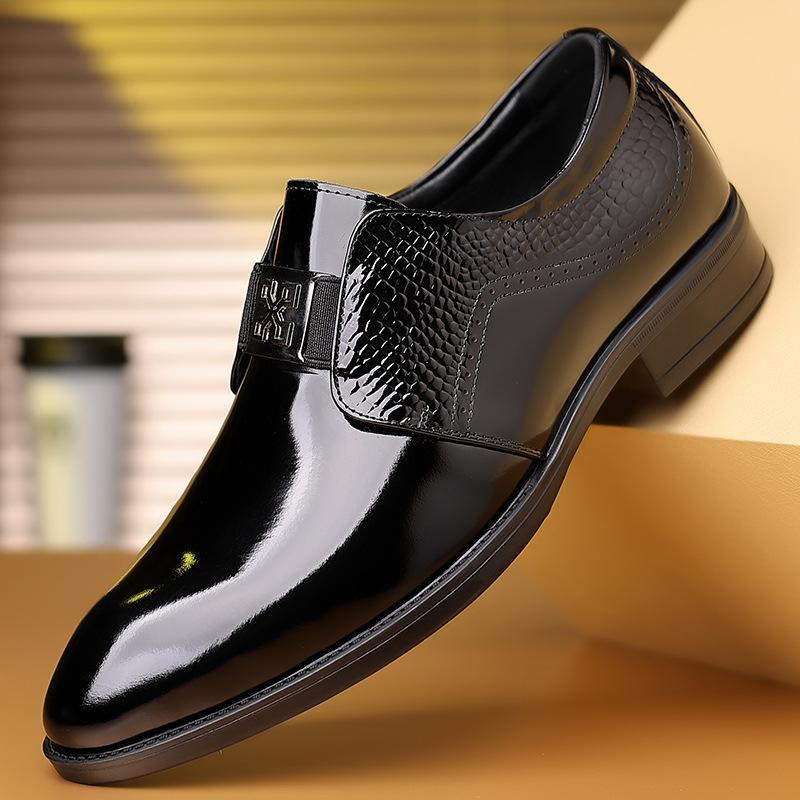 Herren Lederschuhe Business Casual Trendy Marke Glänzend Britische Jugend Herren Kleine Lederschuhe Echtes Rindsleder Hochzeitsschuhe 44 von Joom DACH