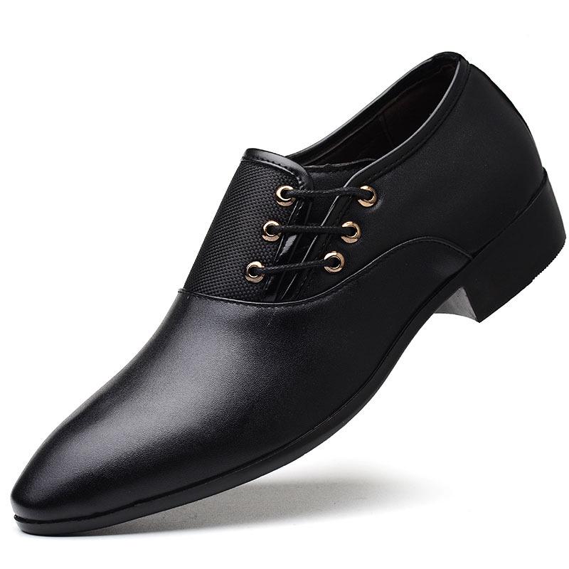 Herren Lederschuhe Neue Business Formale Lederschuhe Herren Übergröße Größe 46 All-Match Herrenschuhe 47 Freizeitschuhe 48 44 schwarz von Joom DACH