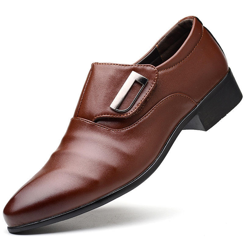 Herren Lederschuhe Neue Herren Business Formale Spitzschuh Lederschuhe Vielseitige Casual Loafer Atmungsaktiv 48 braun von Joom DACH