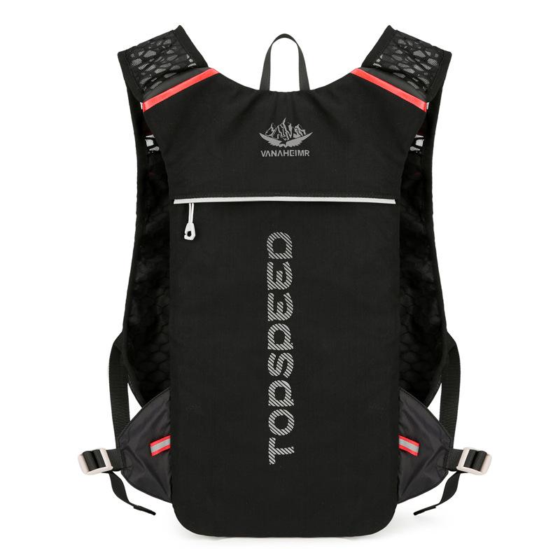Herren Leichter Outdoor-Sport Wanderrucksack mit Wasserbeutel 41x23x3 cm schwarz von Joom DACH