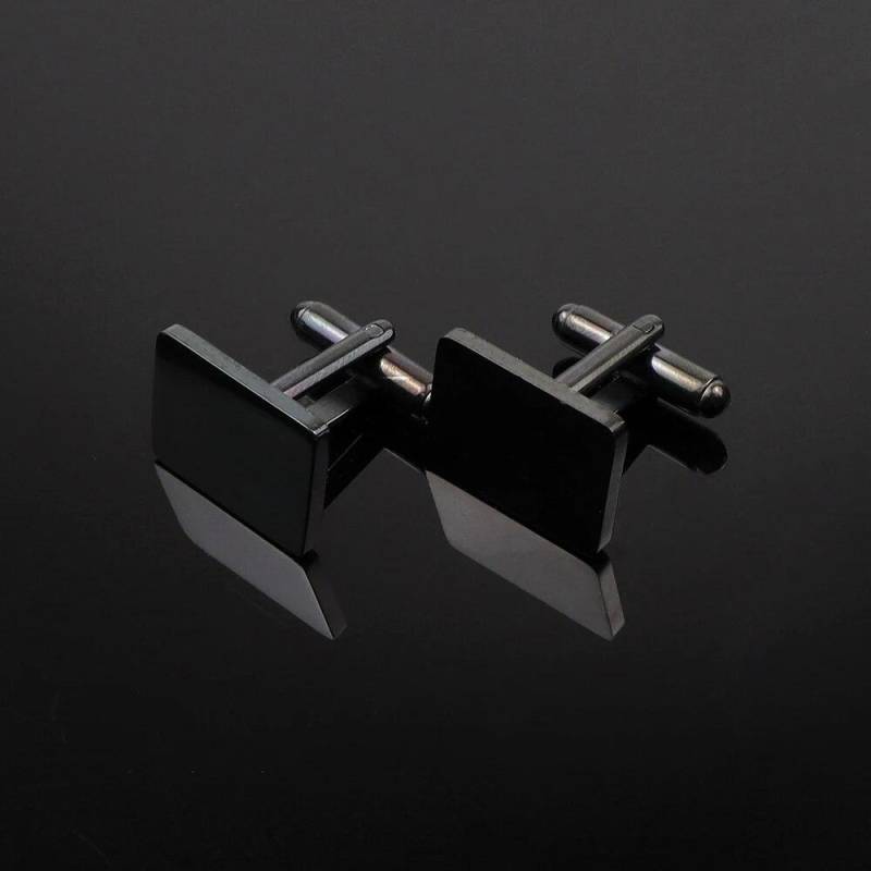 Herren-Manschettenknöpfe, klassisch, quadratisch, rund, glänzend, Anzug-Manschettenknöpfe, Hochzeit, Party, Hemden, Accessoires von Joom DACH