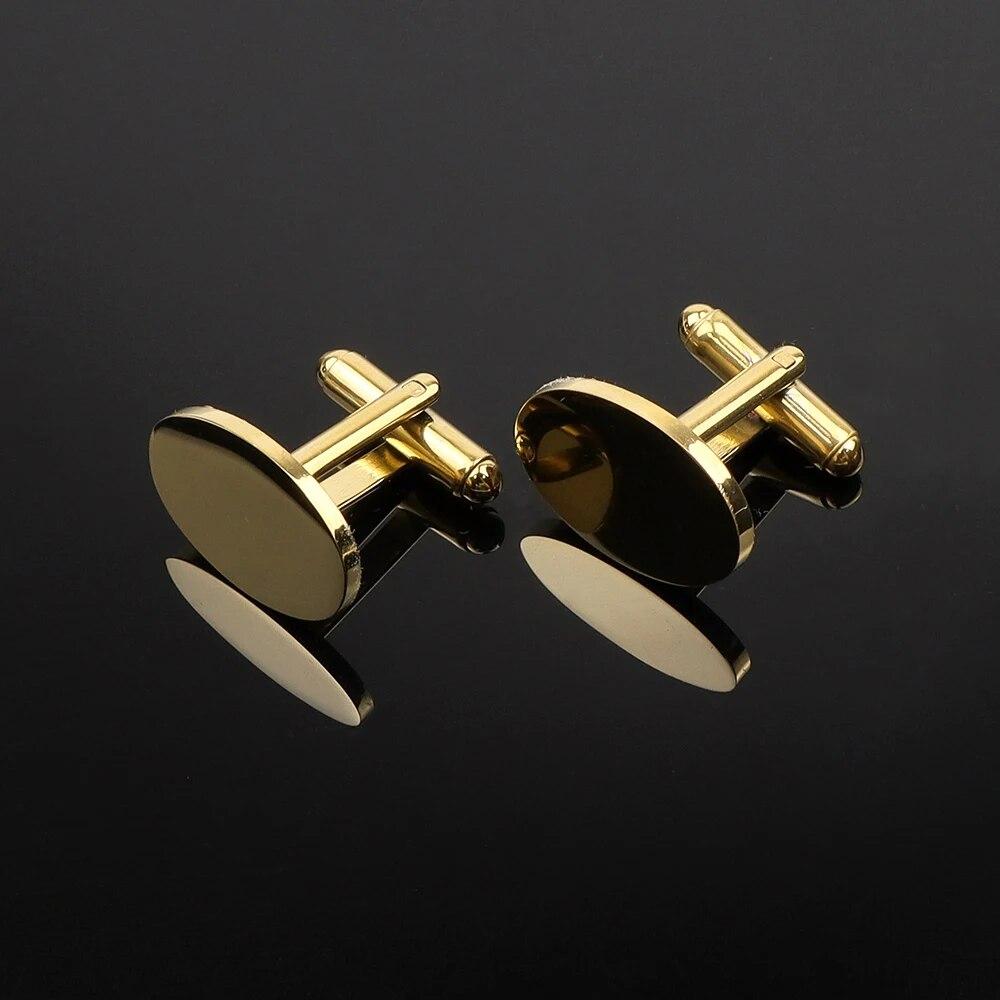 Herren-Manschettenknöpfe, klassisch, quadratisch, rund, glänzend, Anzug-Manschettenknöpfe, Hochzeit, Party, Hemden, Accessoires von Joom DACH