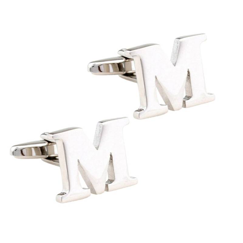 Herren-Manschettenknöpfe aus Messing mit Initialen, Buchstabe, Business-Hemd, Manschettenknöpfe, Hochzeitsgeschenk A 18 x 15 mm von Joom DACH