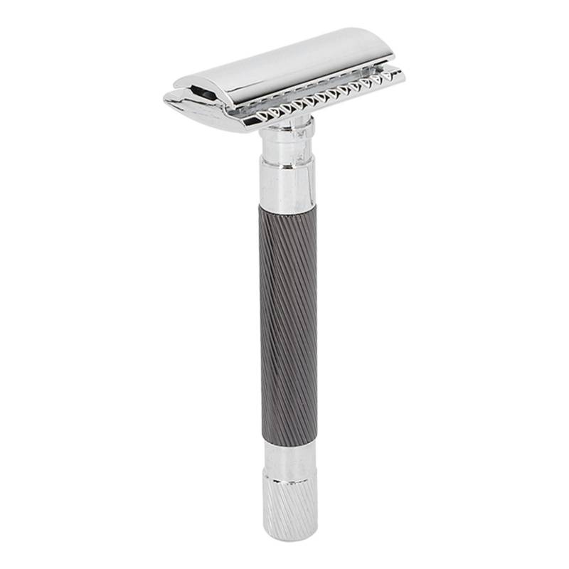 Herren Manueller Rasierer Old Style Diamant Textur Legierung Doppelklingen Sicherheitsrasierer für MännerSchwarz schwarz von Joom DACH