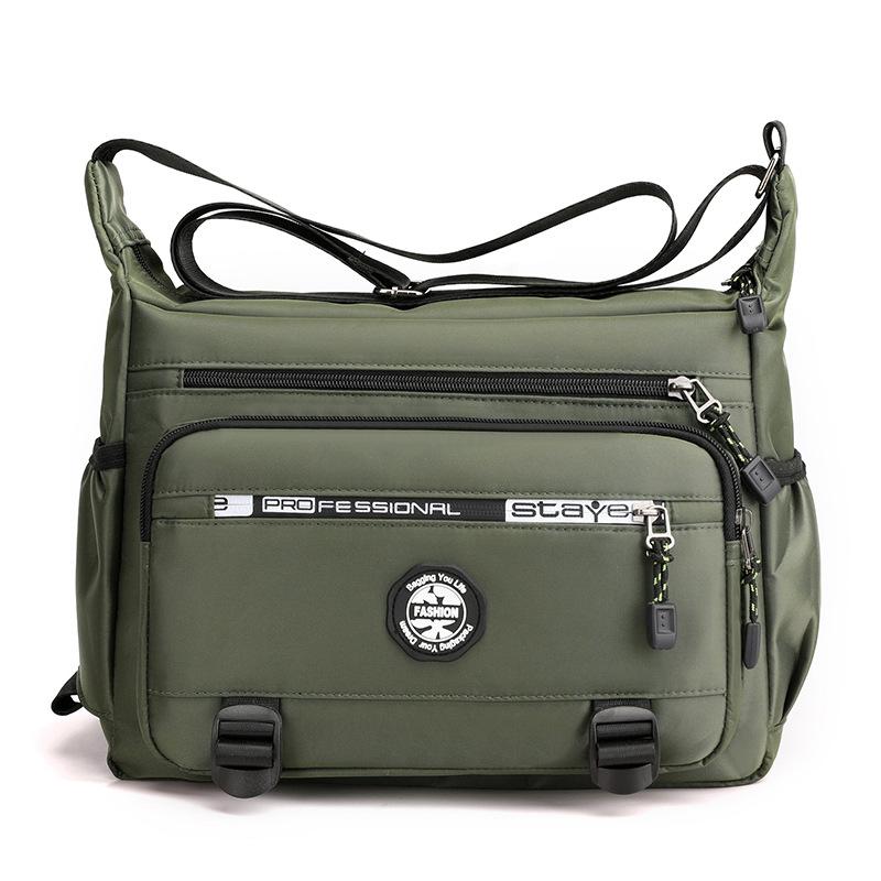 Herren Messenger Bag Umhängetasche Umhängetaschen Kleine Umhängetasche für die Arbeit Wasserdichte Oxford-Packs Satchel-Geldbörse armee grüne von Joom DACH