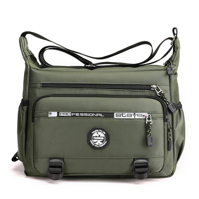 Herren Messenger Bag Umhängetasche Umhängetaschen Kleine Umhängetasche für die Arbeit Wasserdichte Oxford-Packs Satchel-Geldbörse armee grüne von Joom DACH
