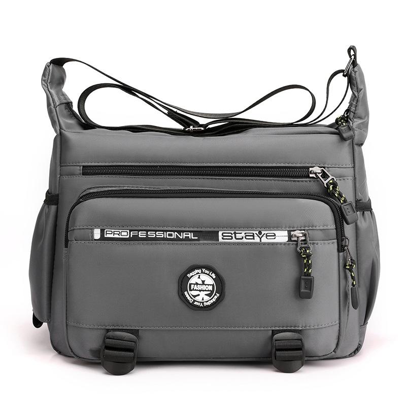 Herren Messenger Bag Umhängetasche Umhängetaschen Kleine Umhängetasche für die Arbeit Wasserdichte Oxford-Packs Satchel-Geldbörse graue von Joom DACH