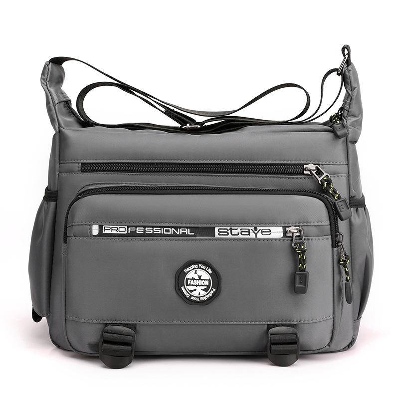 Herren Messenger Bag Umhängetasche Umhängetaschen Kleine Umhängetasche für die Arbeit Wasserdichte Oxford-Packs Satchel-Geldbörse graue von Joom DACH
