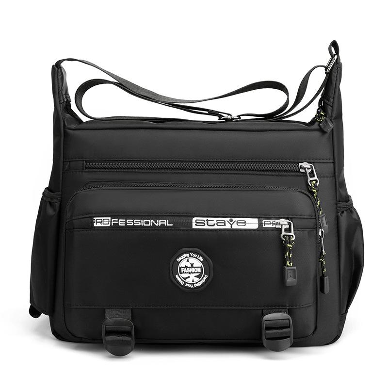 Herren Messenger Bag Umhängetasche Umhängetaschen Kleine Umhängetasche für die Arbeit Wasserdichte Oxford-Packs Satchel-Geldbörse schwarz von Joom DACH