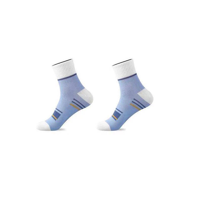 Herren Mid-Tube Gestreifte Socken: Deodorant, schweißabsorbierend, antibakteriell. Perfekt für Frühling, Herbst und trendige Sportarten das ganze Jahr über. One Size Bare Socks von Joom DACH