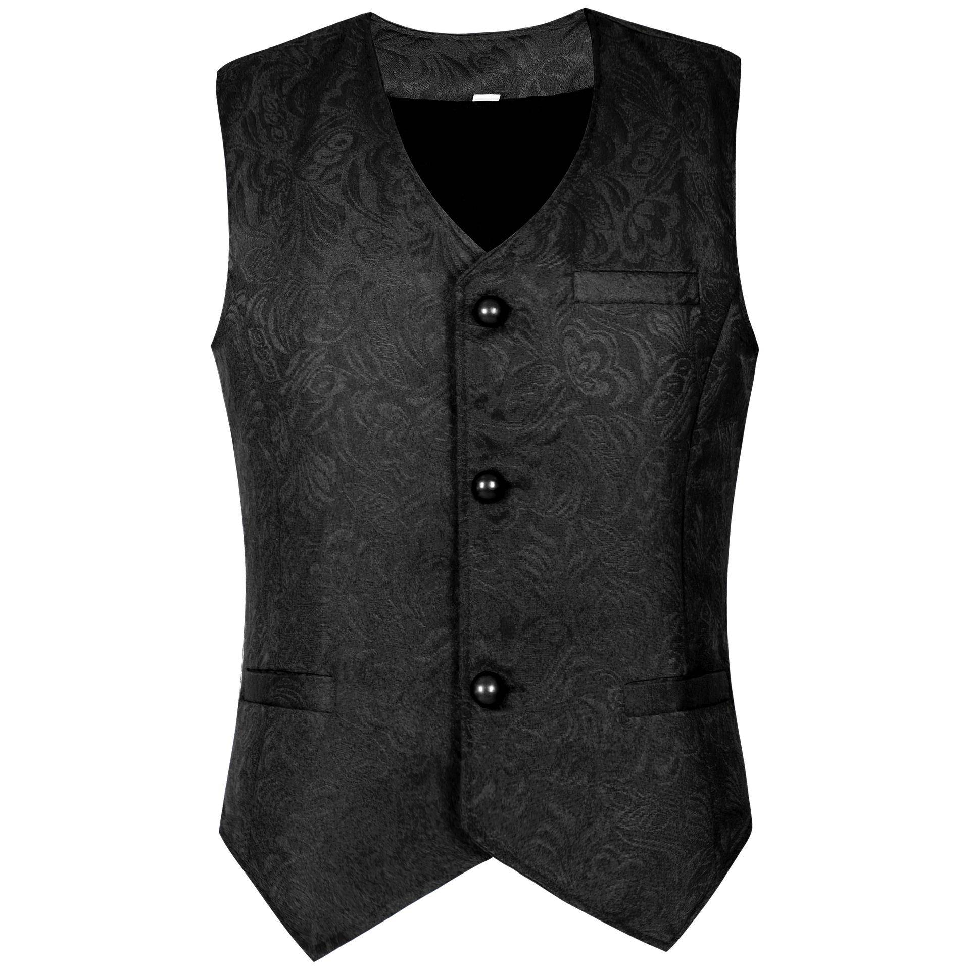 Herren Mittelalterliche Kleidung Retro Lässige Weste Halloween Smoking Jacke Mittelalterliches Kostüm Ärmellos Revers Gentleman Party Renaissance Gehrock XXL von Joom DACH