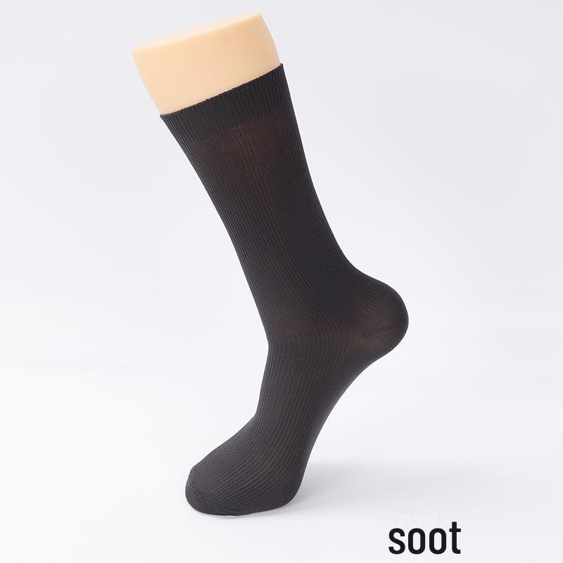 Herren Mittelrohrstrümpfe: Leichte, Verschleißfeste Nylon-Socken für Frühling und Sommer – Business Casual, Dünn, Übergröße. One Size esche grau von Joom DACH