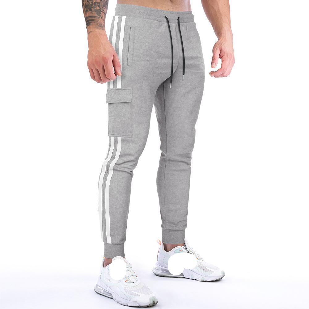 Herren-Muskel-Fitness-Sporthose, lässige Lauf-Trainingshose XS hellgrau von Joom DACH