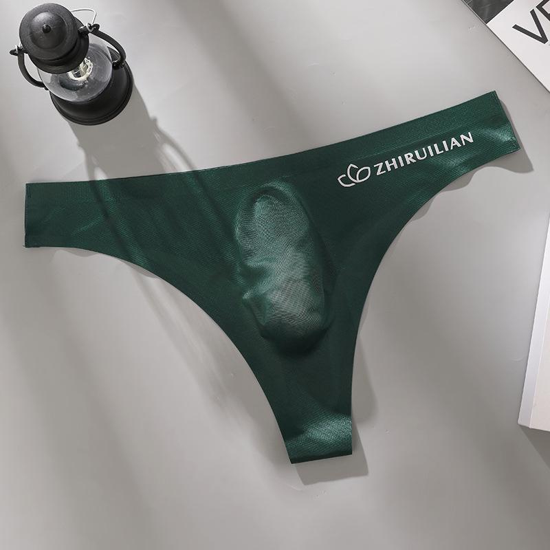 Herren Nahtlose Sport-Triangel-Slips mit niedrigem Bund L 100-130 lbs grün von Joom DACH