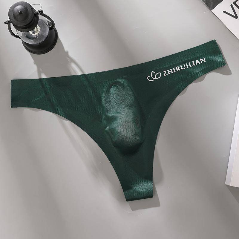 Herren Nahtlose Sport-Triangel-Slips mit niedrigem Bund L 100-130 lbs grün von Joom DACH