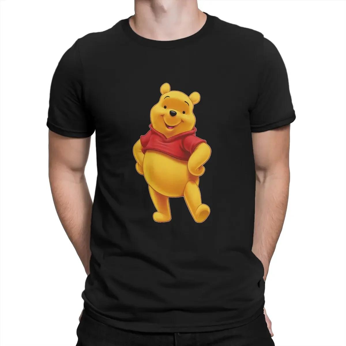 Herren Niedliches Cartoon T-Shirt Disney Winnie Puuh 100% Baumwollkleidung Freizeit Kurzarm Rundhals T-Shirt Neuankömmling#Farbe XXL schwarz von Joom DACH